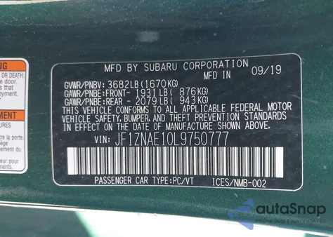 2020 Toyota 86 Hakone Edition из США, поврежденный, VIN JF1ZNAE10L9750777